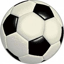Однотонный ковер для детей Футбольный Мяч MANGO 11198-190 круг