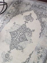 Пушистый круглый ковер CUBA F265 BLUE