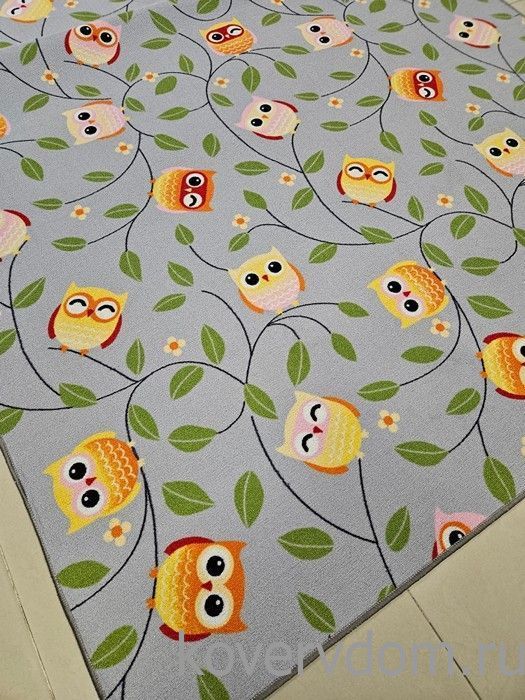 Детский ковер-палас OWLS серый Детский ковер-палас OWLS серый