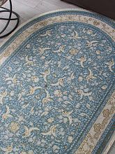 Овальный ковер в гостиную ZARINA M101B BLUE SHIRINK / BLUE SHIRINK Овал