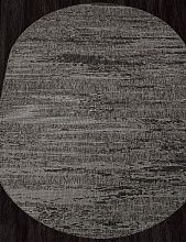Ручной ковер-циновка KAIR S143 BLACK-GRAY Овал