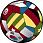 Ковер для детей Футбольный Мяч Флаги MANGO 11110-180 КРУГ