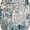 Ковер PARADIZE-A 01632A GREY / TURQUOISE Овал Ковер PARADIZE-A 01632A GREY / TURQUOISE Овал