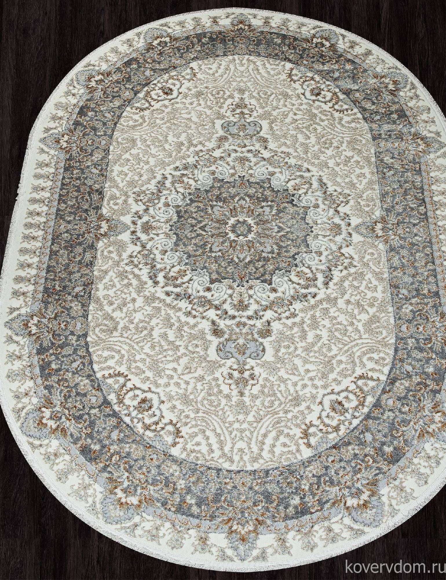 Ковер SAHARA 06066A GREY FDY / CREAM HB Овал