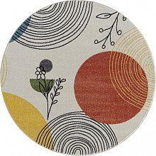 Ковер гипоаллергенный искусственный RIO-A F234 GRAY-BLUE Круг