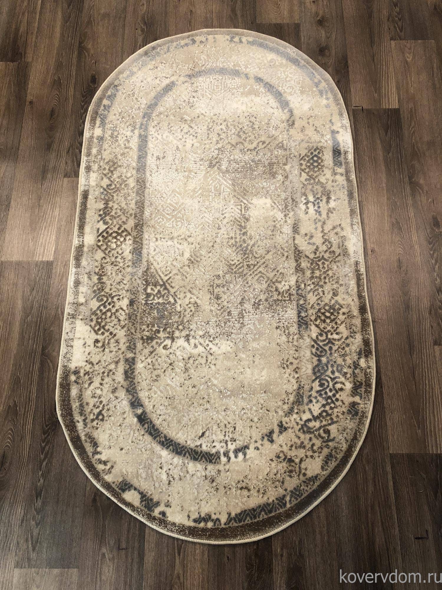 Ковер TOKIO 17496A BEIGE / L.BEIGE Овал Ковер TOKIO 17496A BEIGE / L.BEIGE Овал
