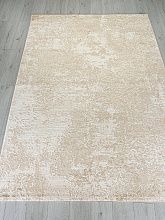 Пушистый овальный ковер SIESTA M028A LIGHT BEIGE / BEIGE