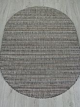 Однотонный ковер KAIR S146 DARK GRAY Овал