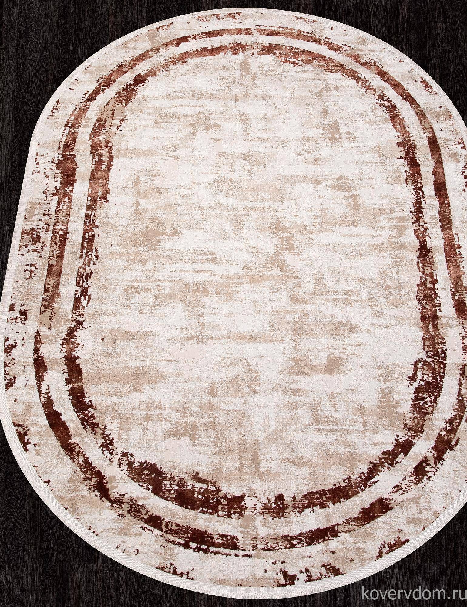 Ковер LISSABON SI053K BROWN / BROWN Овал Ковер LISSABON SI053K BROWN / BROWN Овал