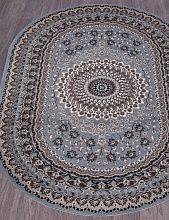 Ковер в спальню SIERRA-A D504 BLUE-BROWN 2 Овал
