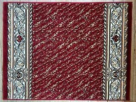 Разноцветный круглый ковровая дорожка красно-бордовая 40020-04