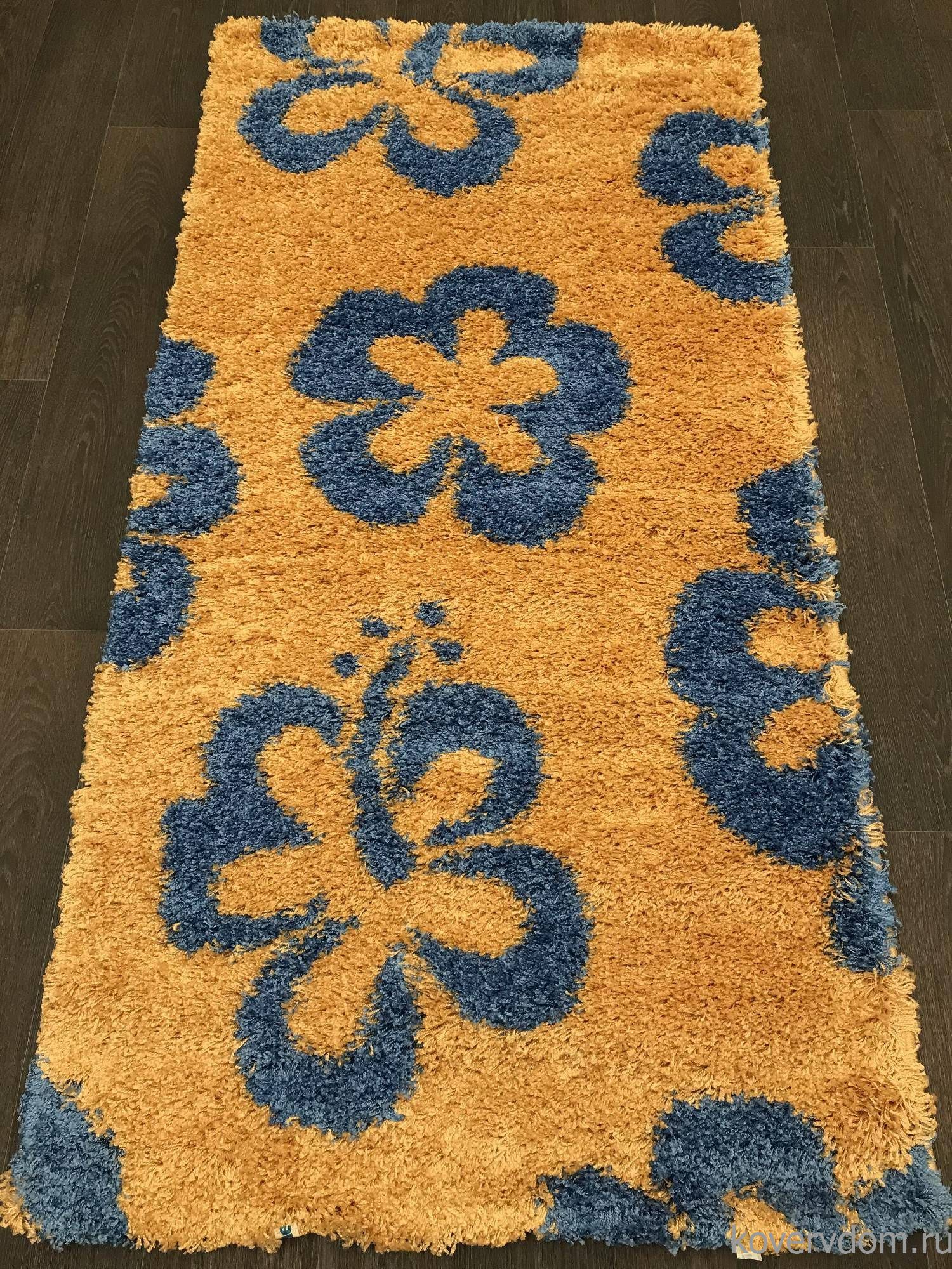 Ковер SHAGGY ULTRA s605 YELLOW-BLUE