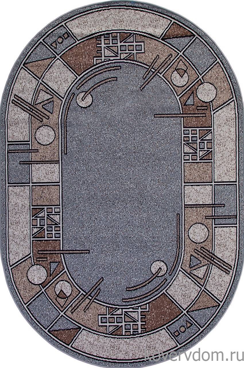 Ковер SIERRA ALBINA 3 BLUE-BROWN Овал