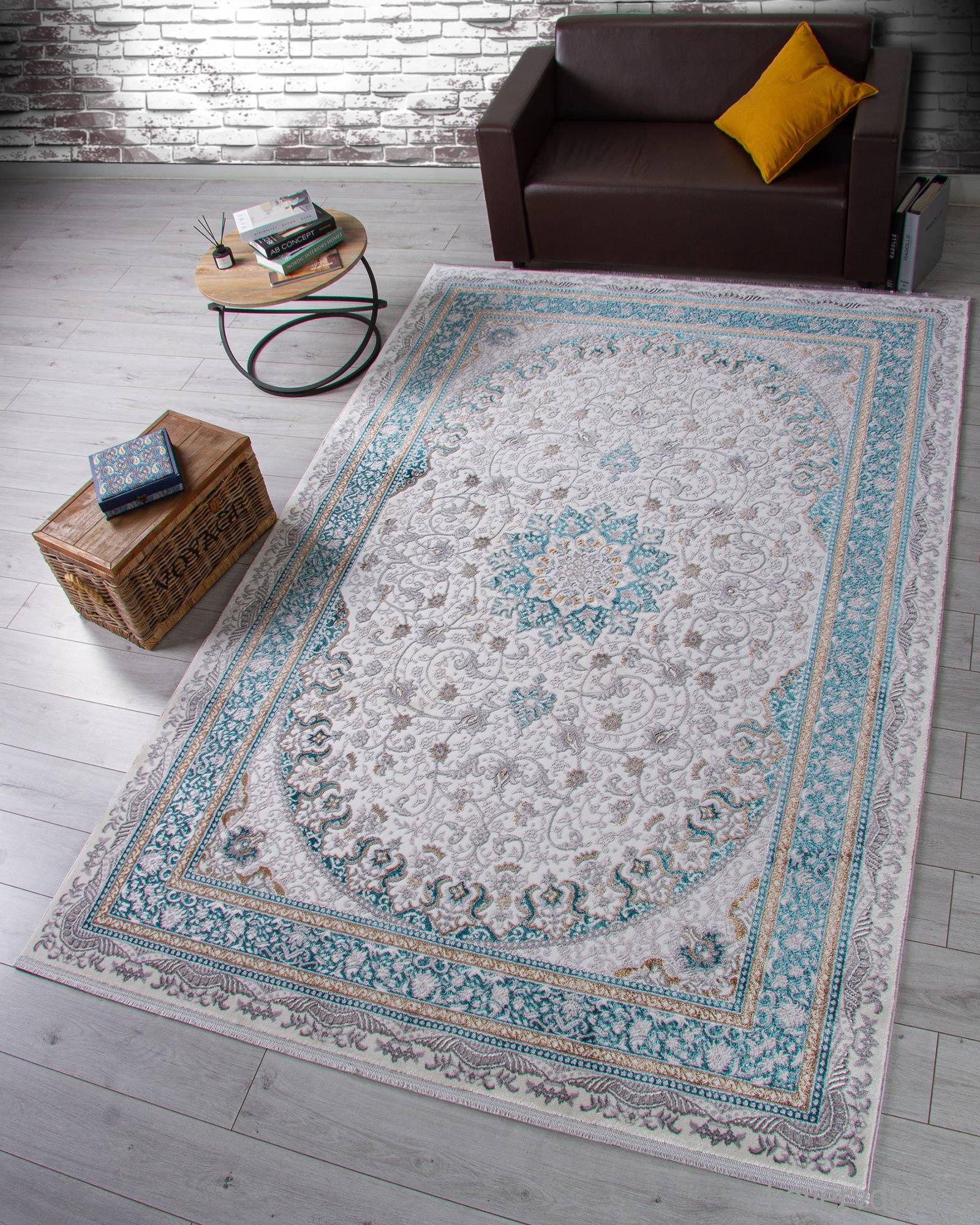 Ковер HALIF F639 GREEN-BLUE