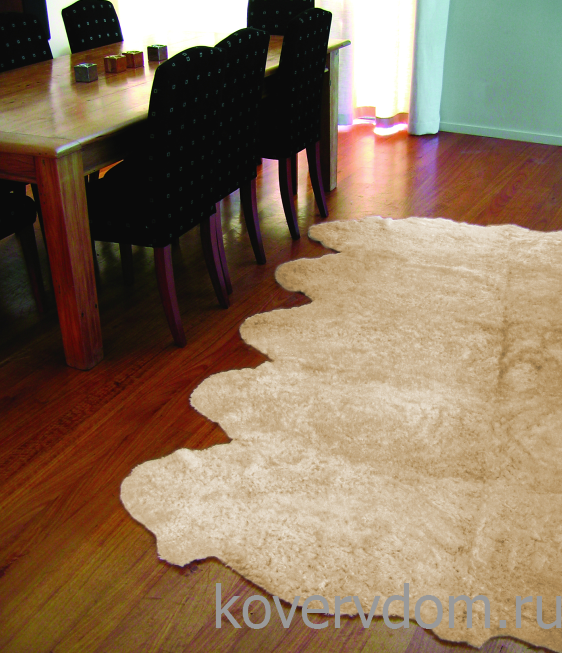 Овчина высокоплотная (накидка/ковер) 8-ти шкурная олень кудрявая 