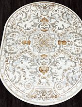 Ковер в классическом стиле SAHARA-A 00765A GOLD FDY / CREAM HB Овал