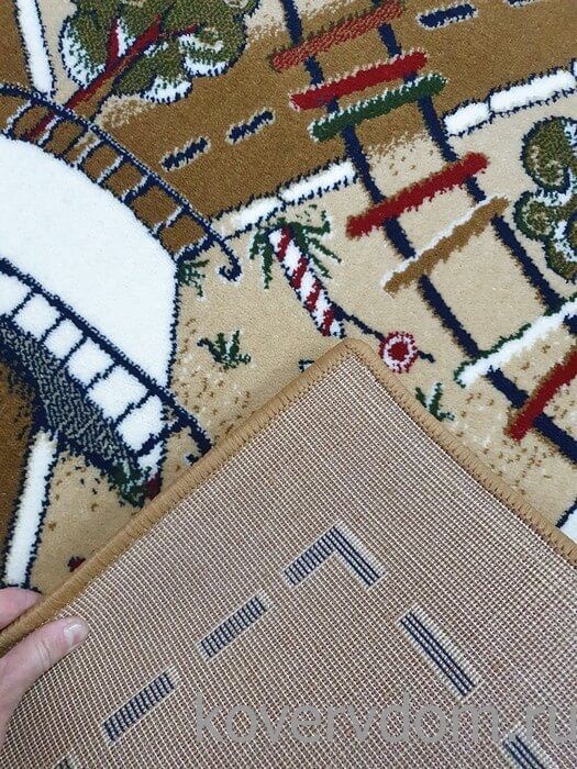 Детский ковер Веселые дорожки светло-коричневый Детский ковер Веселые дорожки светло-коричневый