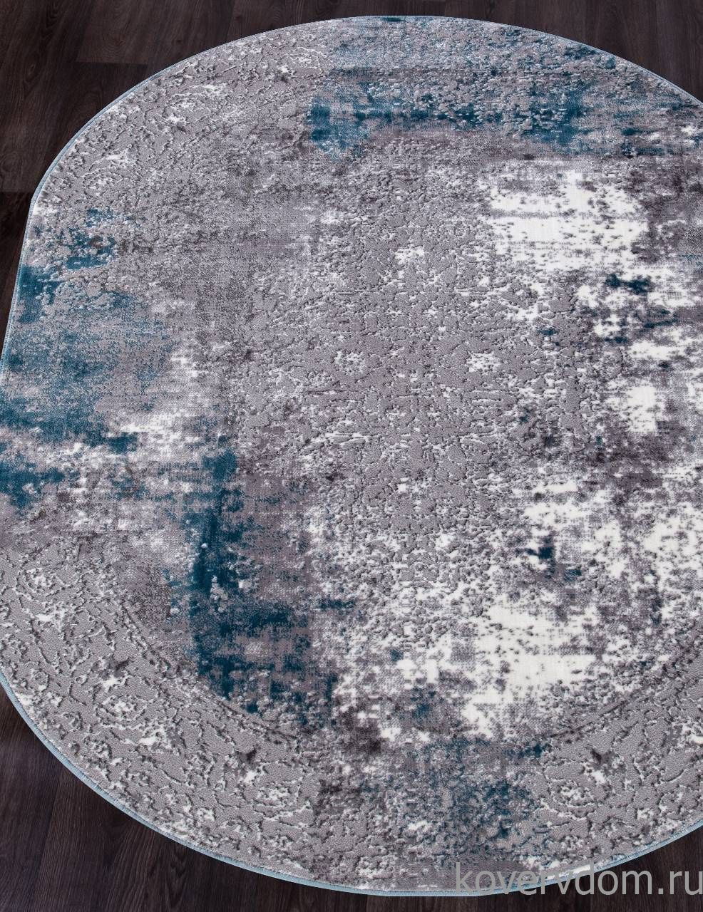 Ковер SATINE S122A KOYU GREY COKEN / BLUE Овал Ковер SATINE S122A KOYU GREY COKEN / BLUE Овал